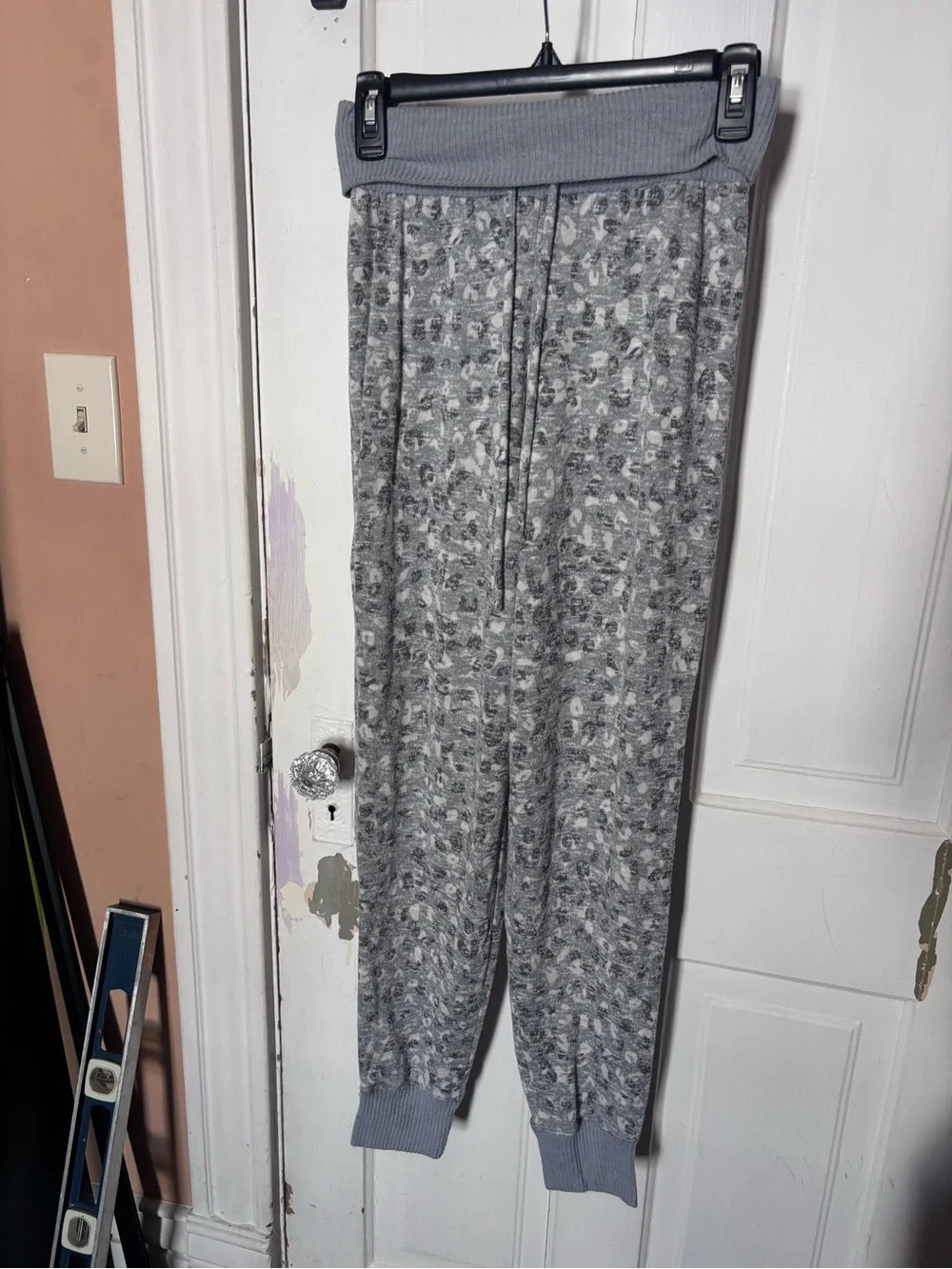 Hippie Rose Gray Leopard-Print Pajama Set